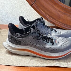 Hoka Men's Athletic Shoes in Gray and Orange